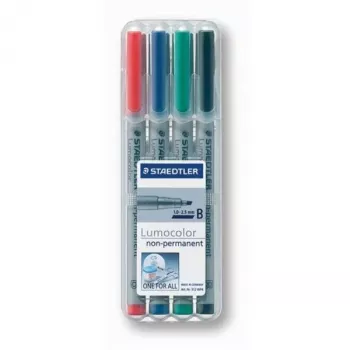 Marker Staedtler 312 WP4 Schwarz Blau Braun Grün Orange Rot Violett Gelb