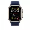 Apple 49mm Blue Trail Loop - S/M - Natural Titanium Finish