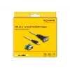DeLOCK 63465 USB 2.0 Typ-A auf Seriell RS-422/485 Adapter, 6-Pin Terminalblock, 1,8 m, Schwarz/Transparent