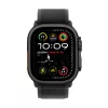 APPLE Watch Ultra 2 GPS + Cellular 49 mm Gehäuse aus schwarzem Titan mit schwarzem Trail Loop – M/L