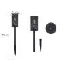 Beper P207ILO101 Solar-Gartenleuchte mit Erdspieß, 12 LED Flammeneffekt, IP44, Schwarz