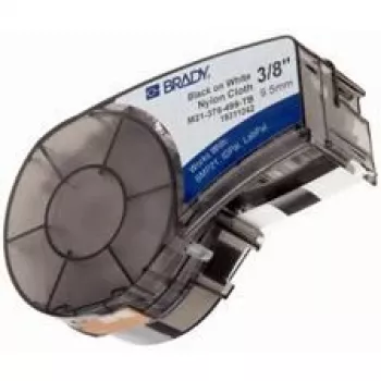 Brady B-499 Nylongewebeband, Schwarz auf Weiß, 0,95 cm x 4,9 m (M21-375-499)