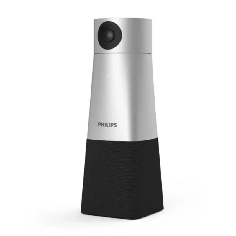 Philips PSE0550 SmartMeeting tragbare 4K-Videokonferenzkamera mit integriertem Mikrofon, 30 fps, USB, Schwarz/Silber