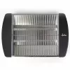 Jata JETT1587 Toaster, 400 W, 2 Quarzstäbe, herausnehmbare Krümelschublade, Edelstahl, Schwarz