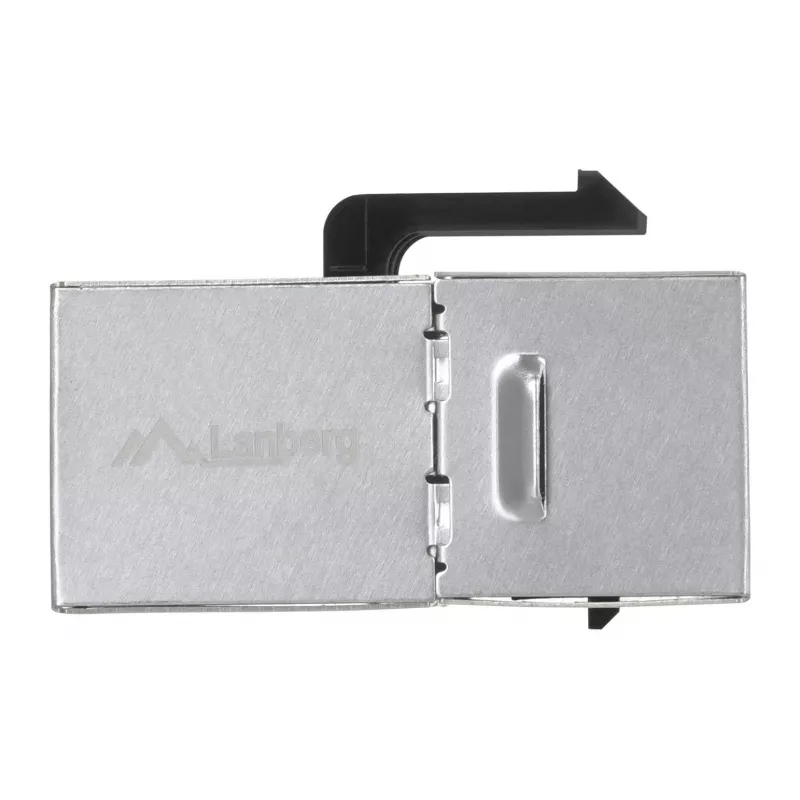 Keystone-Modul LANBERG KSF5-3000 — Cat5e F/UTP-Flachkabel, RJ-45-Buchse, schwarz