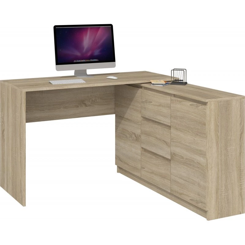 Topeshop BIURKO PLUS SONOMA Computertisch Eichenfarbe