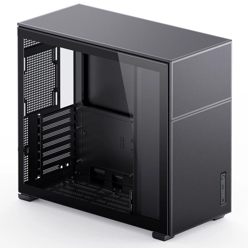 Jonsbo D41 Mesh Standard ATX PC-Gehäuse – Schwarz, Temperglas