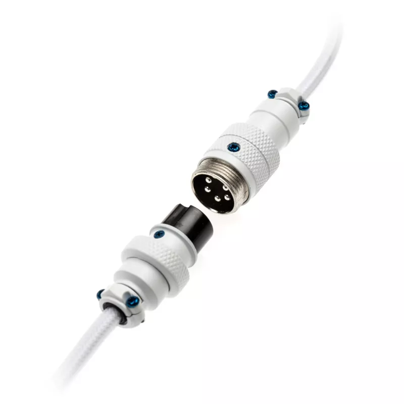 Spiralkabel USB Ducky White Edition DACOC2-WHT1, abnehmbar, weißes Spiraldesign
