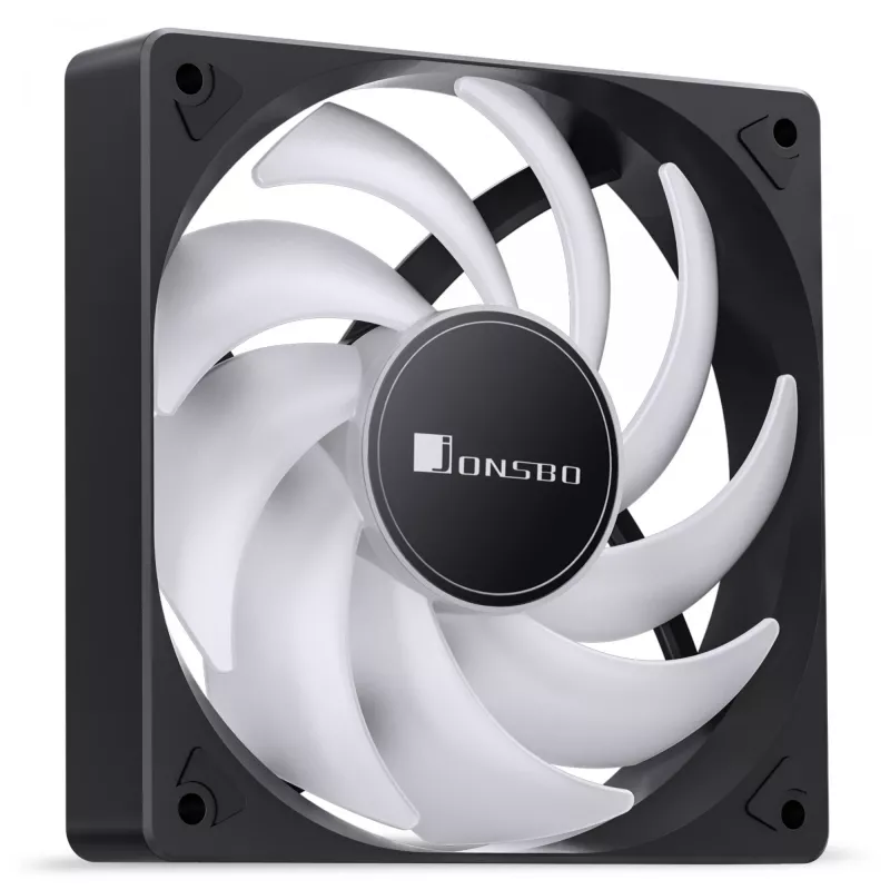 JONSBO SL-120CW 120-mm-RGB-Gehäuselüfter, 3-Pin, Weiß