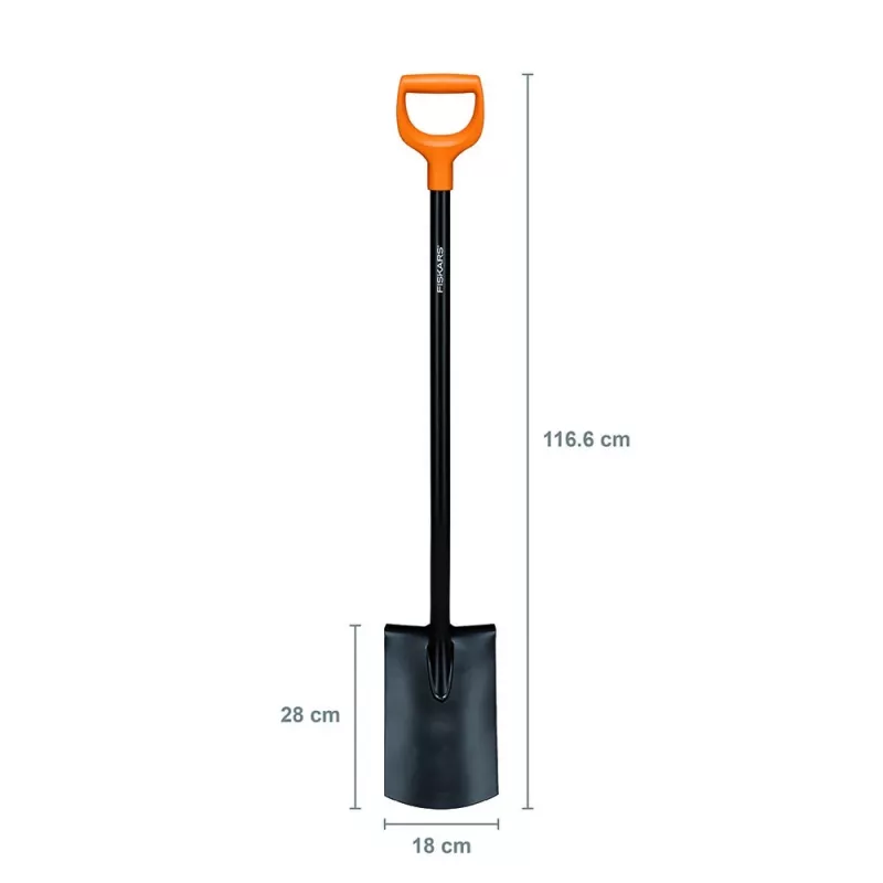 Fiskars Solid Spaten, gerade, Metall (1066717)