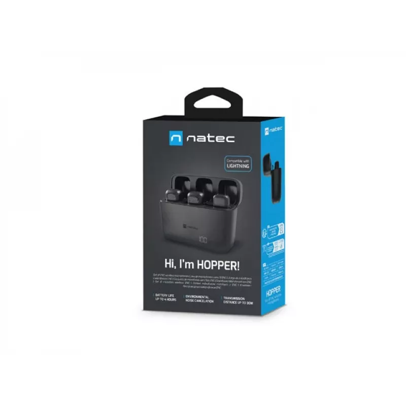 NATEC Hopper Black Lavalier-/Ansteckmikrofon