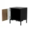 Nachttisch Cama Meble MERCI 44x40x52,5 cm, schwarz und Eiche, MDF/Spanplatte, 2er-Pack