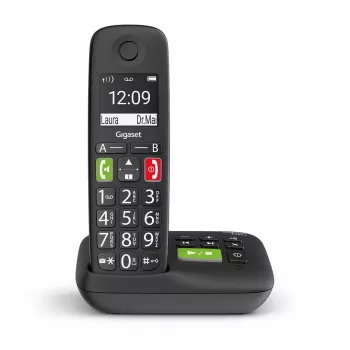Gigaset E290A Analog-/DECT-Telefon mit Anruferkennung Schwarz