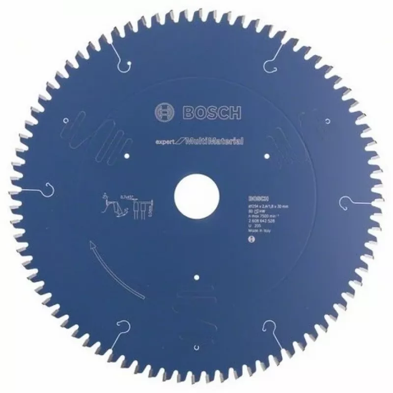 Bosch 2608642528 Expert for Multi Material Kreissägeblatt, 254 mm, 30 mm Bohrung, 2,4 mm, 80 Zähne