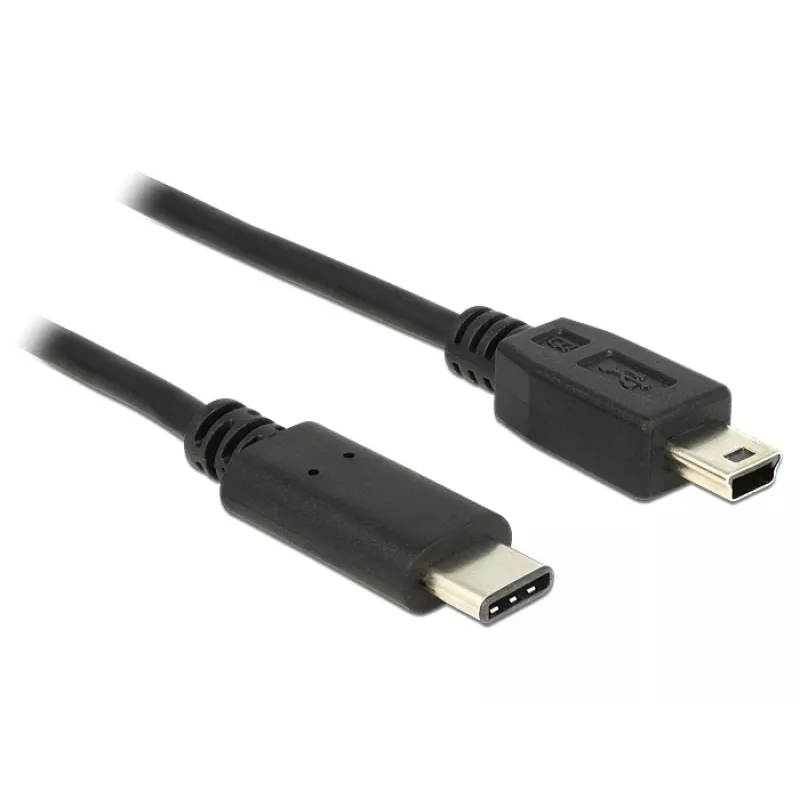 USB-Kabel DeLOCK 83603 USB 2.0 1m USB C Mini-USB B Schwarz