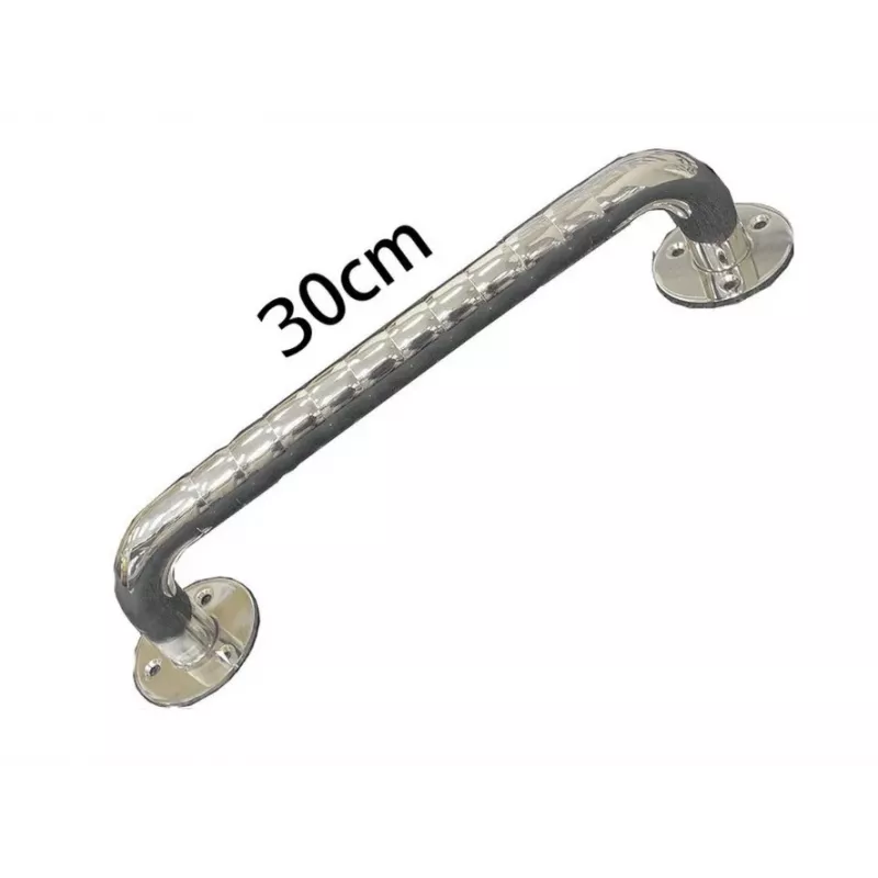 Geriffelter Edelstahl-Haltegriff für das Badezimmer 30 cm