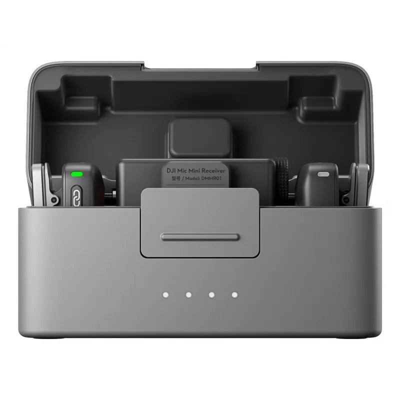 DJI Mic Mini (2 TX + 1 RX + Ladecase) Drahtloses Mikrofon-Kit - Dunkelgrau