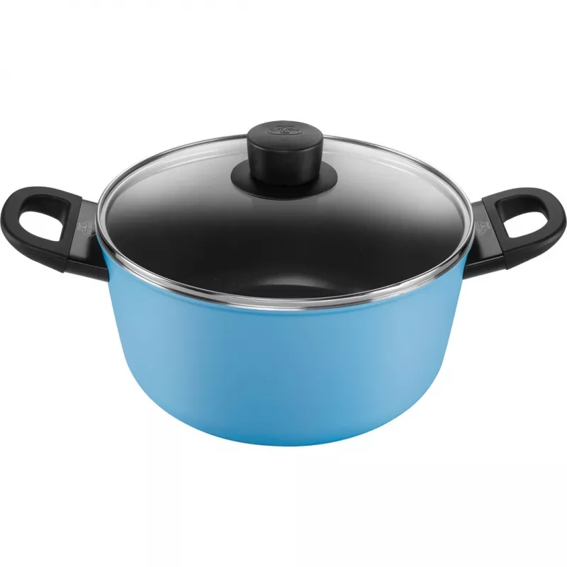 Ballarini Caprera 2H Topf mit Deckel, 24 cm, blau