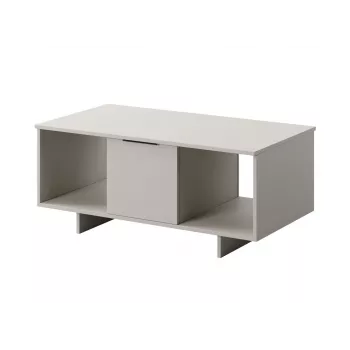 Couchtisch cama meble ALMA 100×55×55 cm, rechteckige beige Tischplatte, Kaschmir-Finish