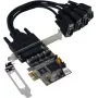 Exsys EX-44384 PCIe 4x serielle RS-232 DB9 Karte, Low Profile