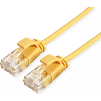 Roline Green 21.44.3923 U/UTP Cat6A Patchkabel, 1 m, gelb