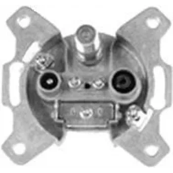 TV-Koaxial-Anschlussdose Televes SD33ST-DC Silber zur Wandmontage