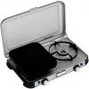 Tragbarer Grillkocher Campingaz 2213311, 2 Zonen, 5,4 kg, 490×350 mm, schwarz/grau/silber