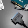 Akyga AK-CA-86 SATA auf USB-A 3.0 Adapterkabel für 2,5-Zoll-Laufwerke, 0,3 m, Schwarz