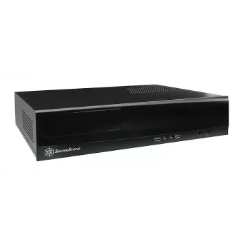 SilverStone MILO ML03 - Desktop - Mikro-ATX - ohne Netzteil (ATX / PS/2) - Schwarz - USB/Audio (SST-ML03B-R)