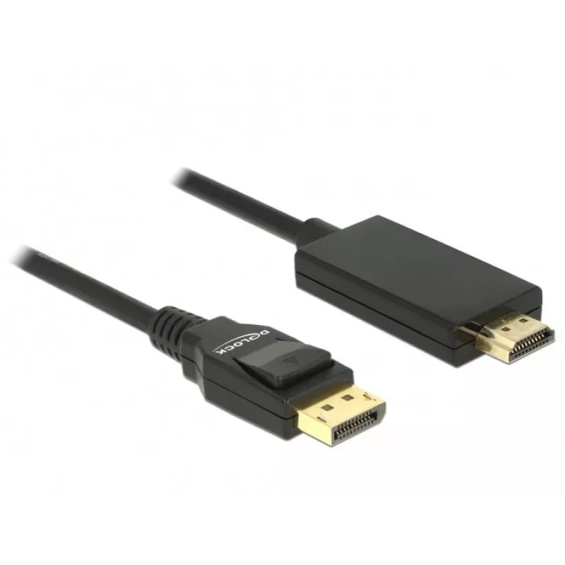 Video-Kabel-Adapter DeLOCK 85318 DisplayPort auf HDMI 3m Schwarz