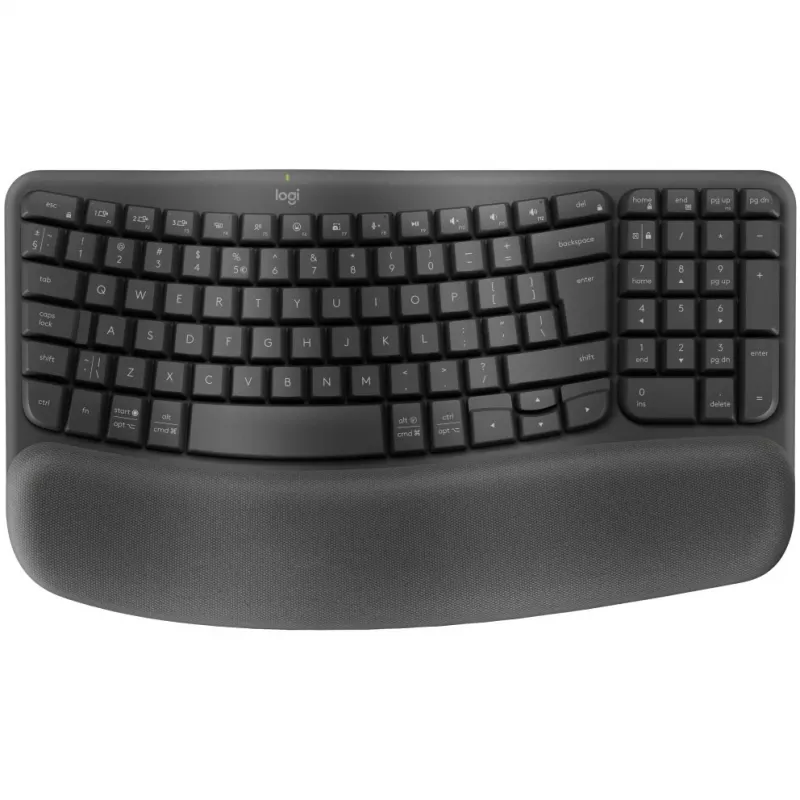 Logitech Wave Keys Tastatur Office RF Wireless + Bluetooth QWERTY US International Graphite