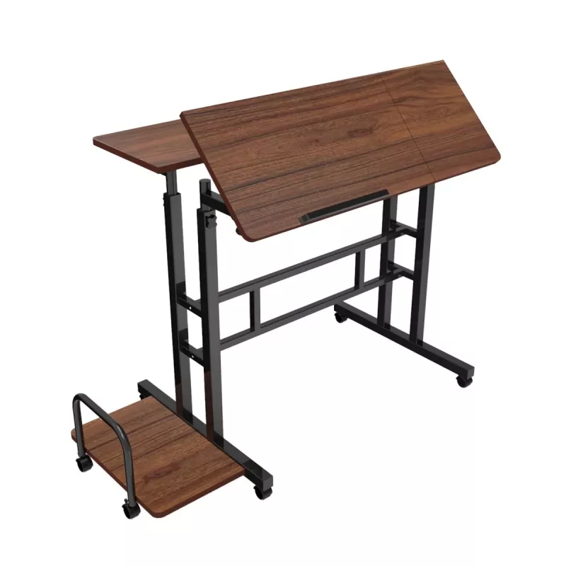 Maclean mobiler Laptoptisch, schwarz, 80x60 cm, max. 50 kg, höhenverstellbar 67-115 cm, MC-124 B