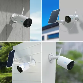 Reolink Argus Eco WLAN-Überwachungskamera für außen, 1080p, Akku/Solar (BWB2K07)