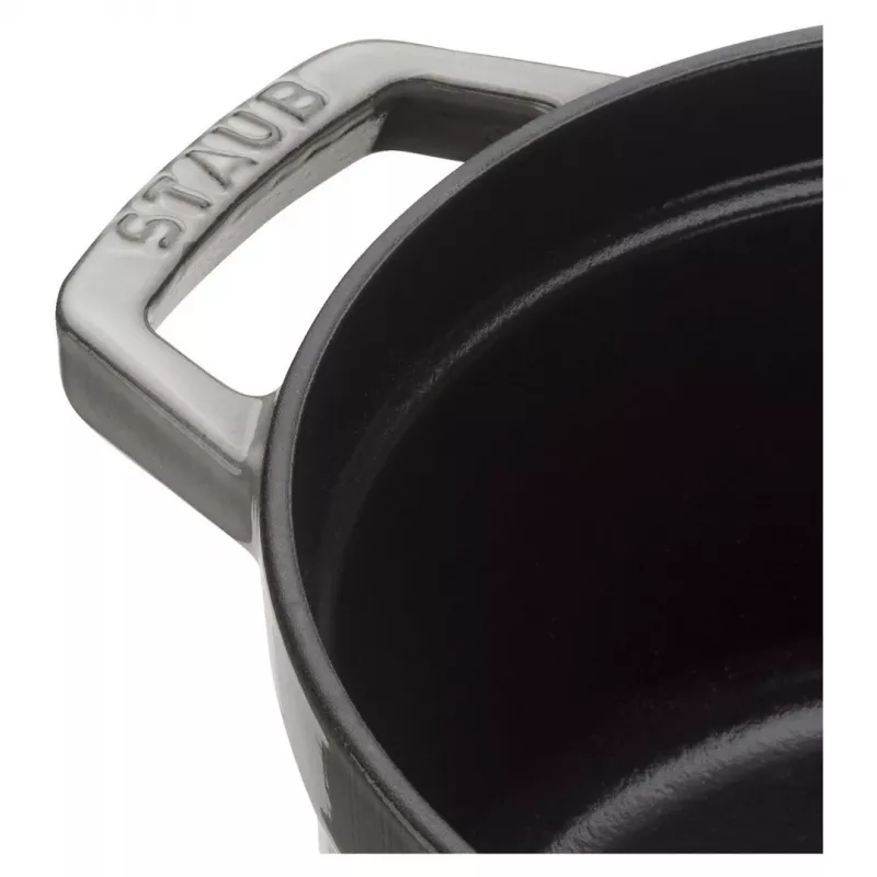 Staub La Cocotte rund 26 cm, Gusseisen, Graphitgrau