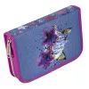 Hama Crazy Cat 00139125 Gefülltes Federmäppchen, Blau/Rosa
