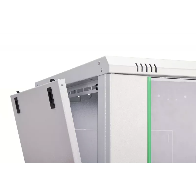 Wandmontierbarer 19-Zoll-Rackschrank DIGITUS Dynamic-N DN-37106 — 9U, 600x600 mm, IP20, Schlüsselschloss