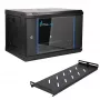 EXTRALINK LITE 6U 530X400 WANDMONTAGE-RACKSCHRANK SCHWARZ MIT REGALBODEN