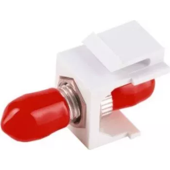 LWL-Keystone-Steckverbinder ShiverPeaks 08-10221 ST–ST Simplex Multimode (MM) Rot