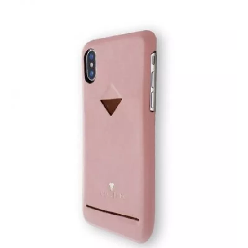 VixFox Handy-Rückenschale für iPhone XSMAX mit Kartenfach, rosa