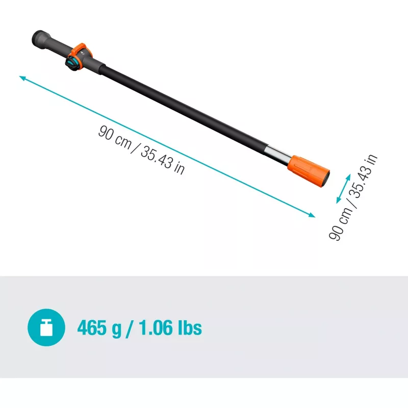 Gardena 18800-20 Cleansystem Stiel S, 90 cm, Aluminium