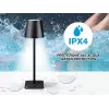Beper P201UTP118 wiederaufladbare LED-Tischlampe, 1,5 W, Touch-Schalter, dimmbar, 33-mm-Flaschenadapter, wasserbeständig, schwarz