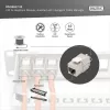 Digitus Cat.6A geschirmtes Keystone-Modul mit intelligentem Kabelmanager, 12 Stück, silber