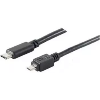 USB-Kabel Micro-USB B USB C ShiverPeaks BS77145-1.0 1m Schwarz
