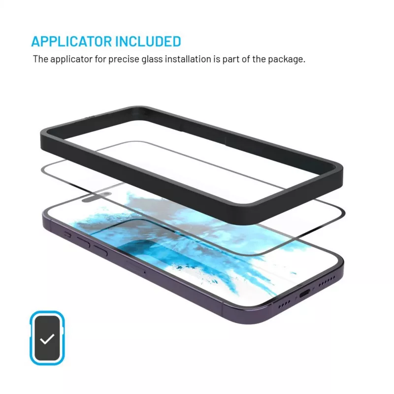 Displayschutzfolie aus gehärtetem Glas Vollabdeckung FIXED für Apple iPhone Air 2.5D Schwarz