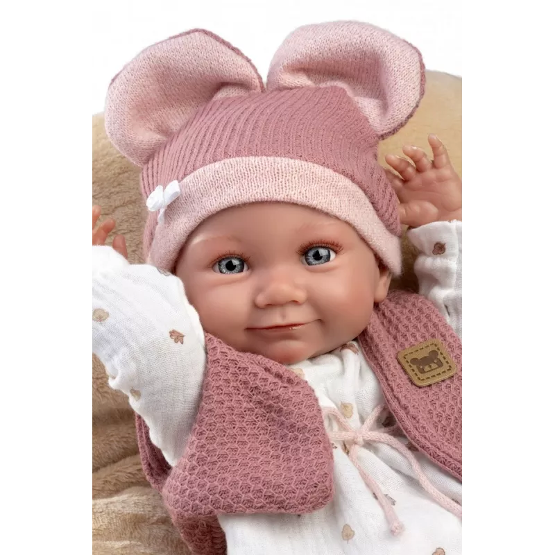 Puppe Llorens 40 cm Babyvinyl mit realistischen Merkmalen und weichem Körper