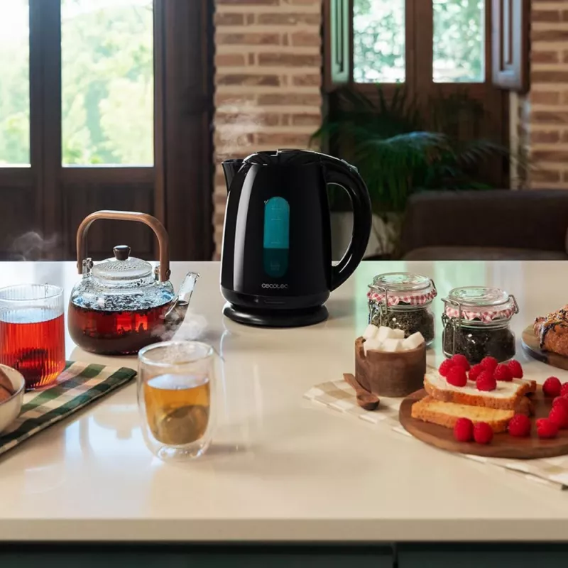 Cecotec Thermosense 180 1857 Wasserkocher, 1,7 l, 2200 W, BPA-frei, schwarz