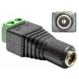 Kabel-Adapter DeLOCK 65485 DC 2,5 x 5,5 mm 2p Schwarz Grün