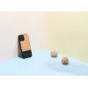 Handyhülle Man and Wood für iPhone 12 / 12 Pro — Fischgrätmuster Nero Schwarz