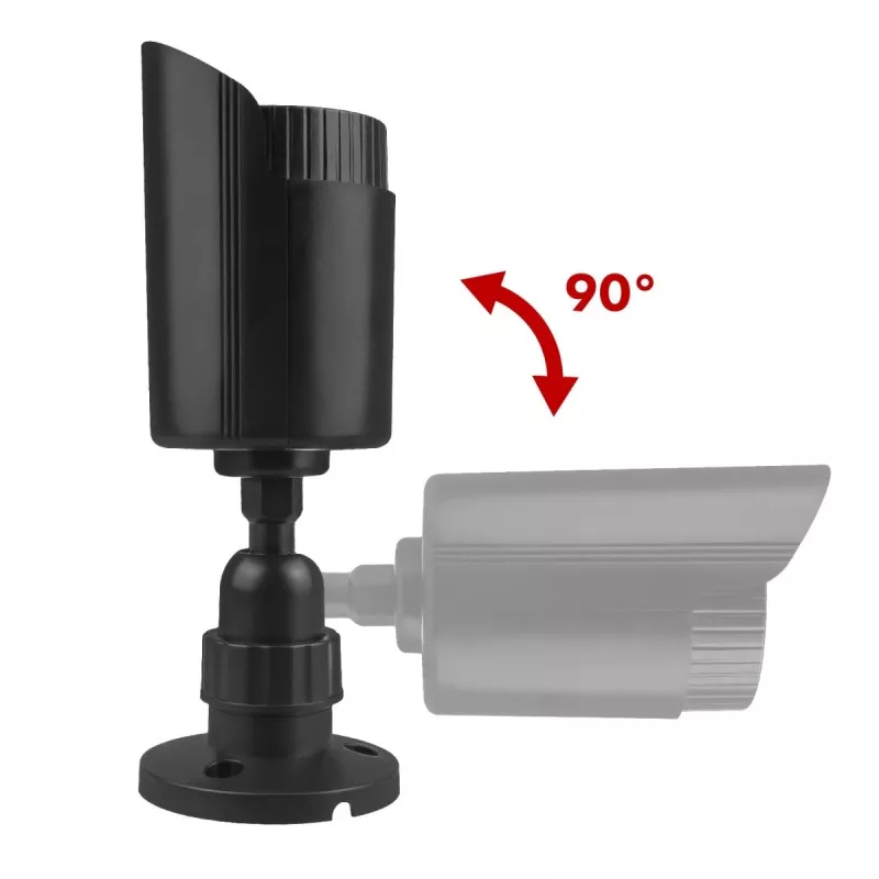 Dummy-Röhrenkamera CEE IR1800 B, simulierte Überwachungskamera mit IR-LEDs, schwarz