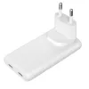 Akyga AK-CH-32 flaches GaN-USB-C-Ladegerät 65 W, 2 x USB-C PD, Weiß